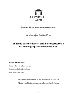 Millipede communities in small forest patches in contrasting