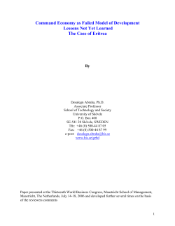 Command Economy as Failed Model of Development Lessons Not