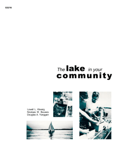 The Lake in Your Community