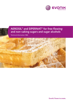 Technical Information 1386: AEROSIL&reg; and SIPERNAT&reg; for free