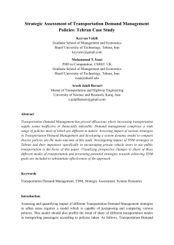 Strategic Assessment of Transportation Demand Management
