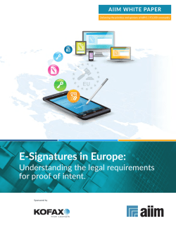E-Signatures in Europe: Understanding the legal requirements for