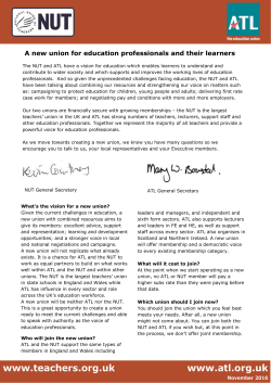 A new union for education professionals and their learners