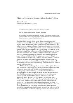 Making a Mockery of Mimicry: Salman Rushdie`s
