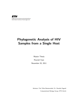 Phylogenetic Analysis of HIV Samples from a Single Host