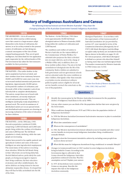 History of Indigenous Australians and Census