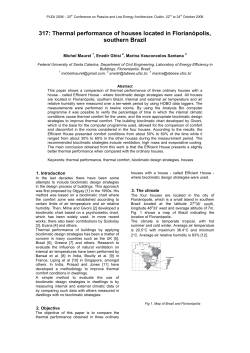 317: Thermal performance of houses located in Florian&oacute;polis