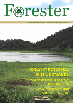 Forester June 2014 - Kenya Forest Service