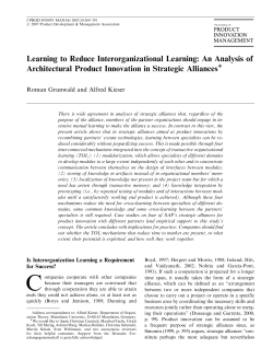 Learning to Reduce Interorganizational Learning