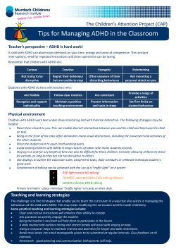 Tips for Managing ADHD in the Classroom (pdf