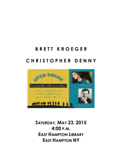brettkroegerchristoph erdenny saturday, may 23, 2015 4:00 pm