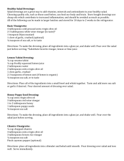 Healthy Salad Dressings: Salad dressings are a great way to add