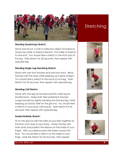 Stretching exercises during training