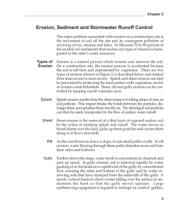 Erosion, Sediment and Stormwater Runoff Control