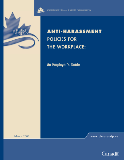 anti-harassment policies for the workplace