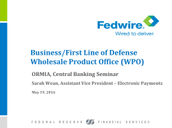 as first line of defense - Federal Reserve Bank of New York