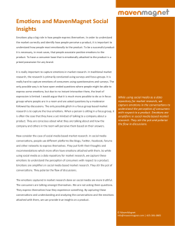 Emotions and MavenMagnet Social Insights