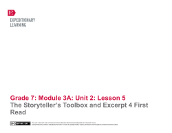 Grade 7: Module 3A: Unit 2: Lesson 5 The Storyteller`s