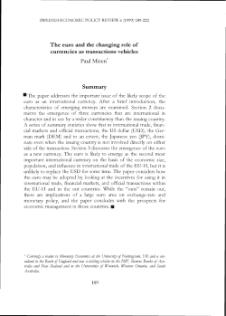 The euro and the changing role of currencies as transactions vehicles