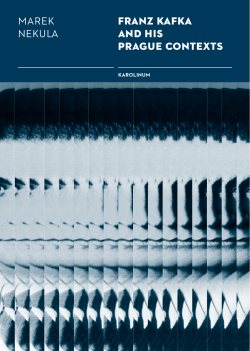 Franz Kafka and his Prague Contexts - Uk&aacute;zka