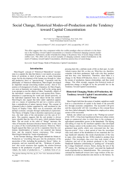 Social Change, Historical Modes-of