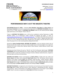 performances may 3-8 at the majestic theatre