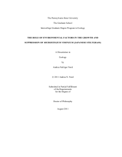 Environmental factors influence early population growth of