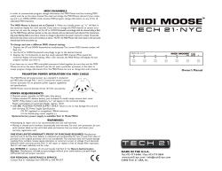 Tech 21 Midi Moose Manual