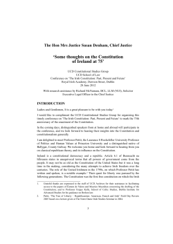 Chief Justice`s Speech