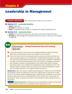 Chapter 8 Leadership in Management