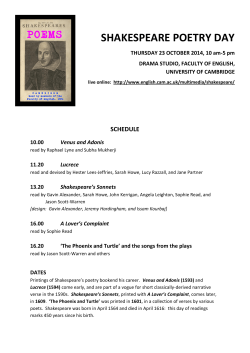 Full Programme - The Faculty of English