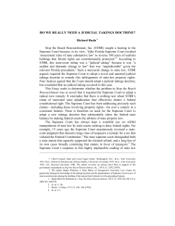 do we really need a judicial takings doctrine?