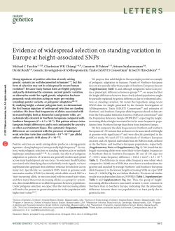 Evidence of widespread selection on standing