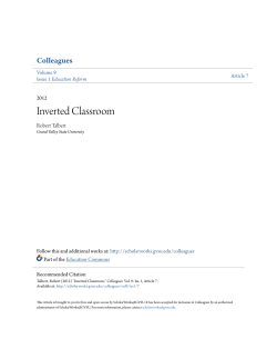 Inverted Classroom - ScholarWorks@GVSU