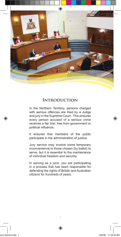 Introduction - The Supreme Court of the Northern Territory