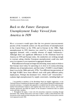 Back to the Future: European Unemployment Today Viewed from