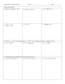 Ch 7 Review WS - Kenston Local Schools