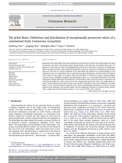 The Jehol Biota: Definition and distribution of exceptionally