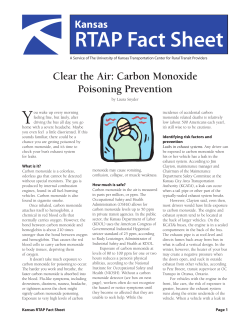Carbon Monoxide Poisoning Prevention