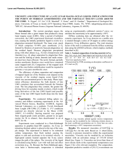 VISCOSITY AND STRUCTURE OF A LATE LUNAR MAGMA