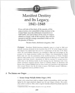 Manifest Destiny and Its Legacy
