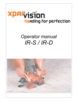 XPAR IR-D Operator Manual 2.5 MB