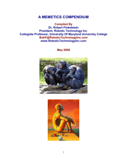 a memetics compendium - Robotic Technology Inc.