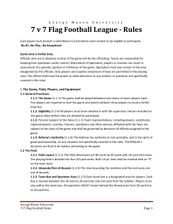 7 v 7 Flag Football League