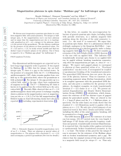 Magnetization plateaus in spin chains:``Haldane gap``for half