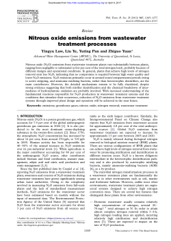Nitrous oxide emissions from wastewater