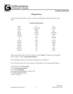 Prepositions