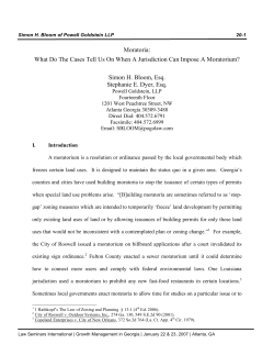 Moratoria - Law Seminars International