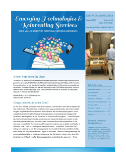 Newsletter - Ohio Valley Group of Technical Services Librarians