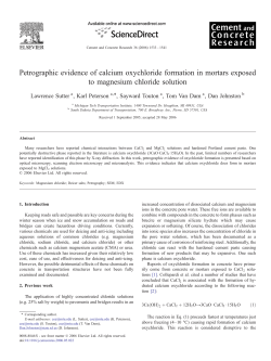 Petrographic Evidence of Calcium Oxychloride